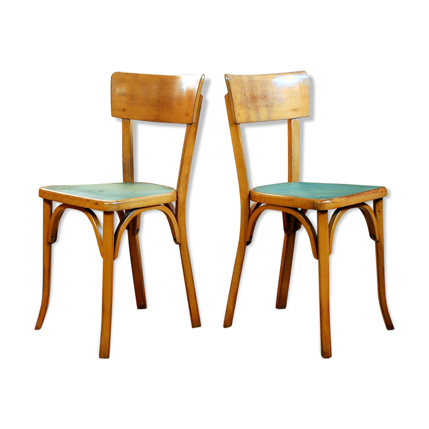 Pair of bistro baumann chairs  50 years