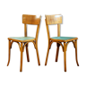 Paire de chaises bistrot Baumann années 50
