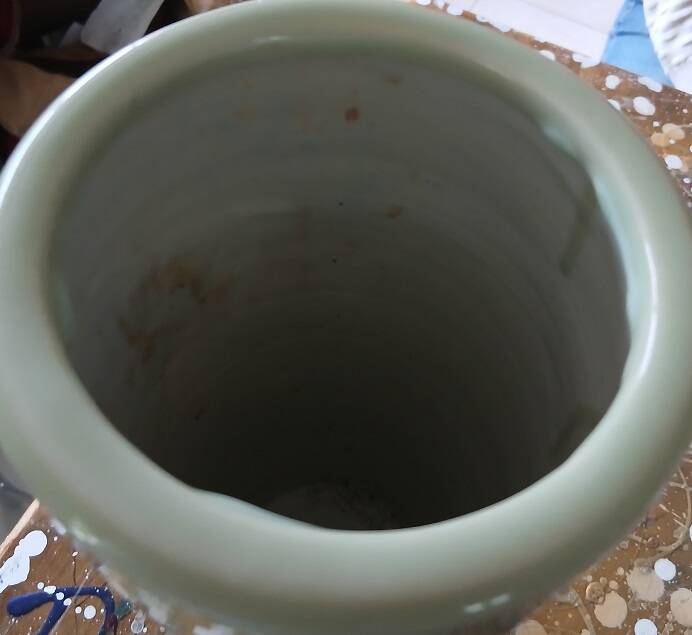 Large Cylindrical Handmade Vase – Botanical Decor "Herbarium"