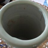 Large Cylindrical Handmade Vase – Botanical Decor "Herbarium"