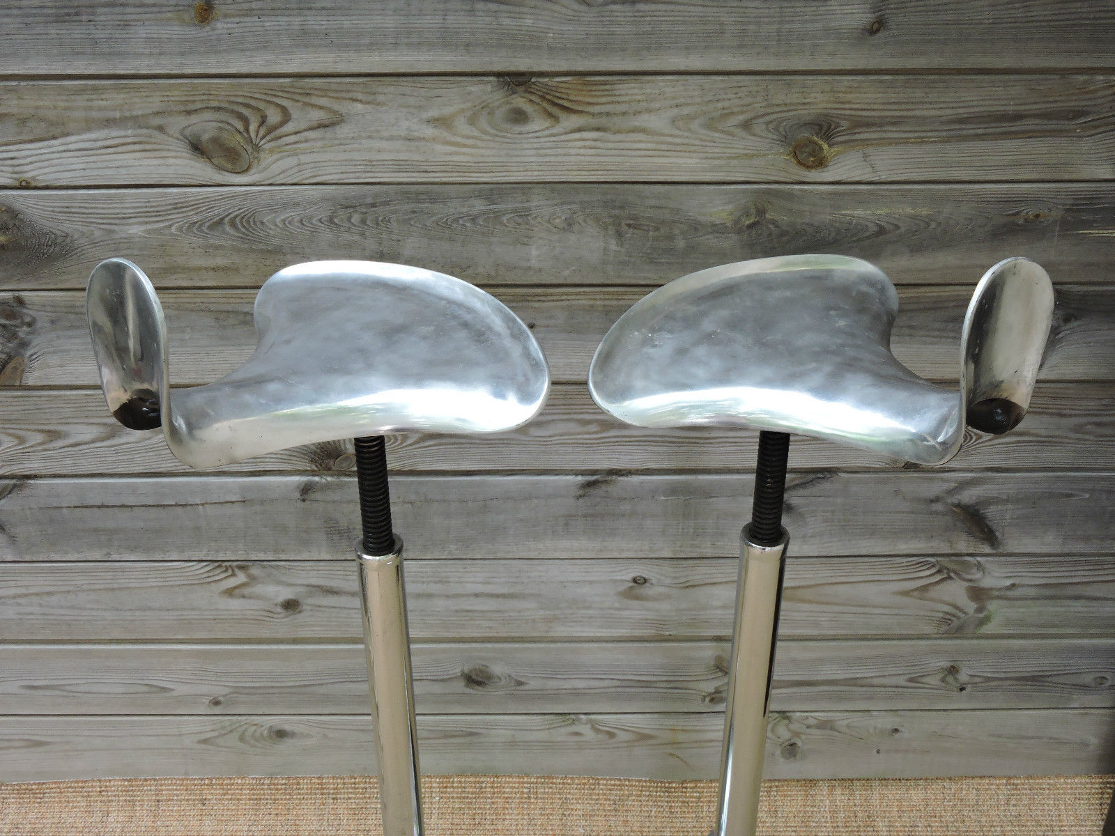 Pair of dentist stools spring vintage design