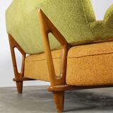 F109 lounge furniture with armchair and matching sofa by Theo Ruth for Artifort, 1950
