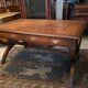 English mahogany desk early twentieth opening to two drawers