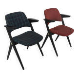 Set of 2 Scandinavian chairs, "562-026", Bengt Ruda, Nordiska Kompaniet, Sweden, 1950