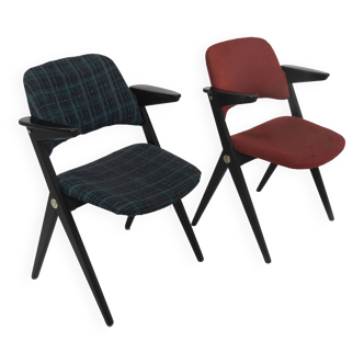 Set of 2 Scandinavian chairs, "562-026", Bengt Ruda, Nordiska Kompaniet, Sweden, 1950