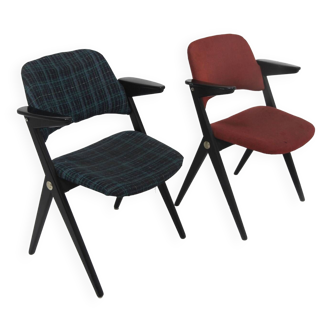 Set de 2 chaises scandinave,"562-026", Bengt Ruda, Nordiska Kompaniet, Suède, 1950