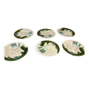 6 assiettes à asperges