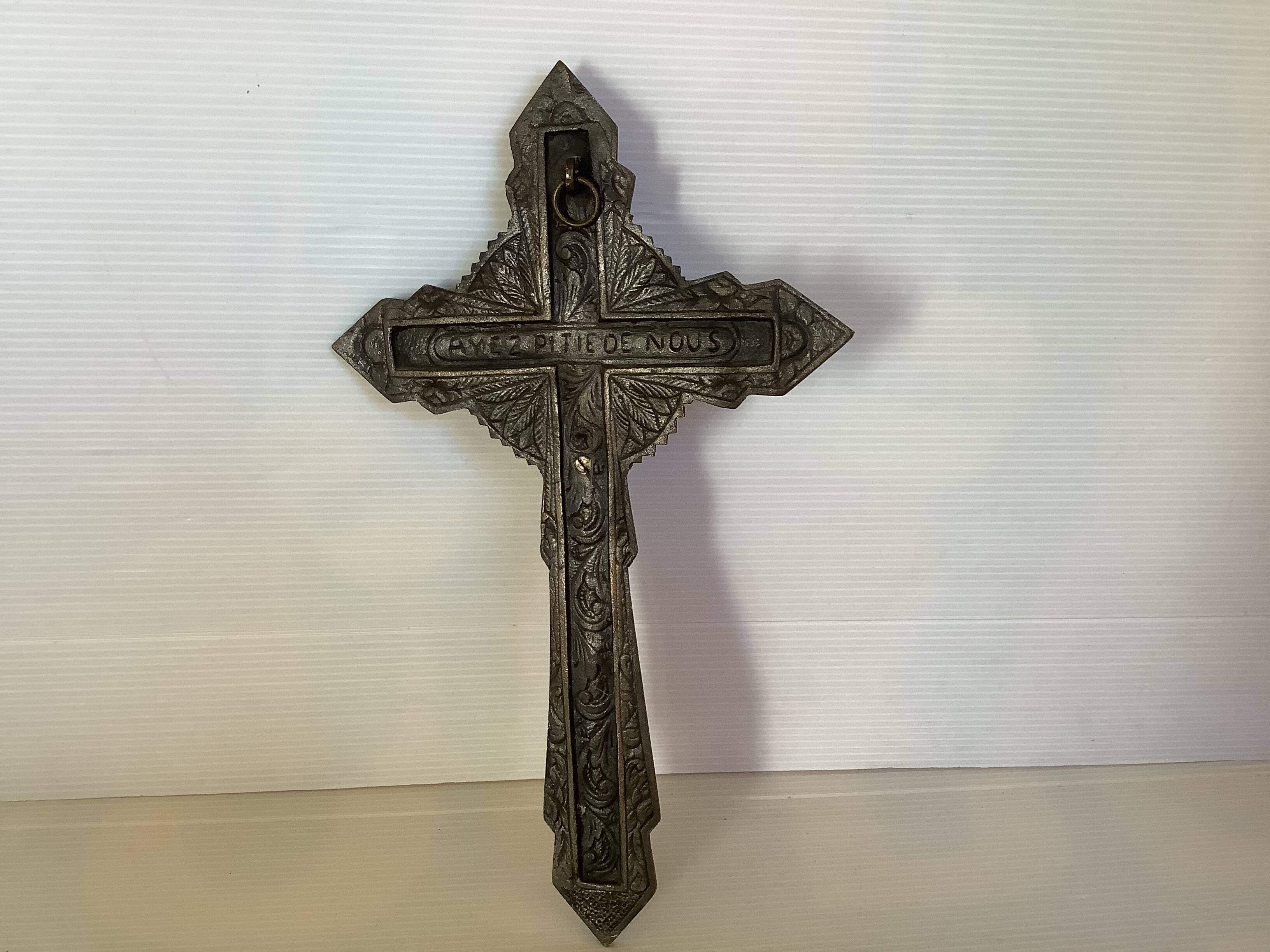 Old brass crucifix