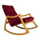 Fauteuil à bascule en bois courbé du milieu du siècle par TON, Tchécoslovaquie, années 1960