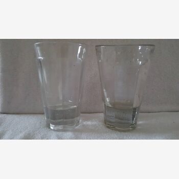 2 verres anciens très très épais