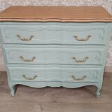Louis XV style chest of drawers and bedside tables.