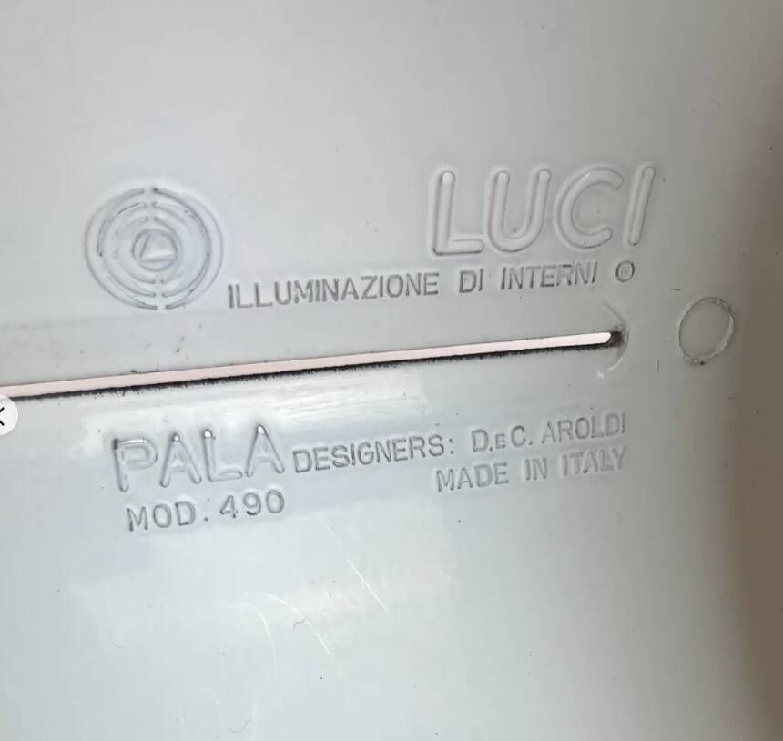 Lampe Pala Mod. 490 – Danilo & Corrado Aroldi pour Luci, Italie, 1970
