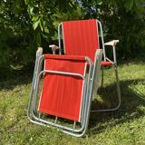 Pair of 70s folding camping chairs