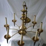 Lustre Empire en bronze et laiton doré