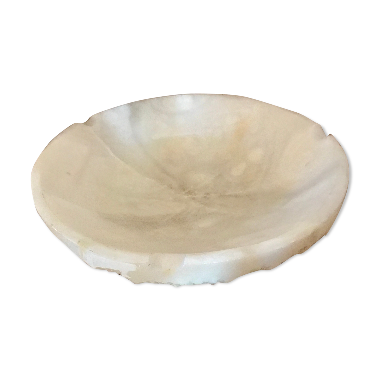 White stone onyx ashtray