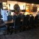 Monastery table - 9 chairs and 2 Louis XIII oak armchairs.