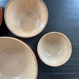 Series of 4 Gien sandstone bowls
