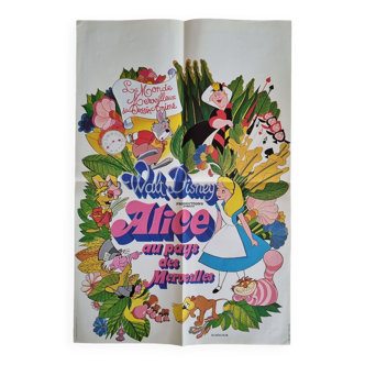 Original poster Alice in Wonderland, Vintage Disney Film