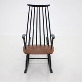 1960s Varjosen Puunjalostus Beech Rocking Chair, Finland