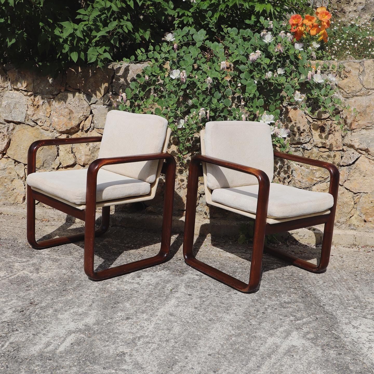 Pair of hombre model armchairs by Burkhard Vogtherr for Rosenthal, 1970