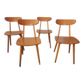 Set of 4 Hiller chairs, vintage 1960