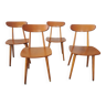 Set of 4 Hiller chairs, vintage 1960