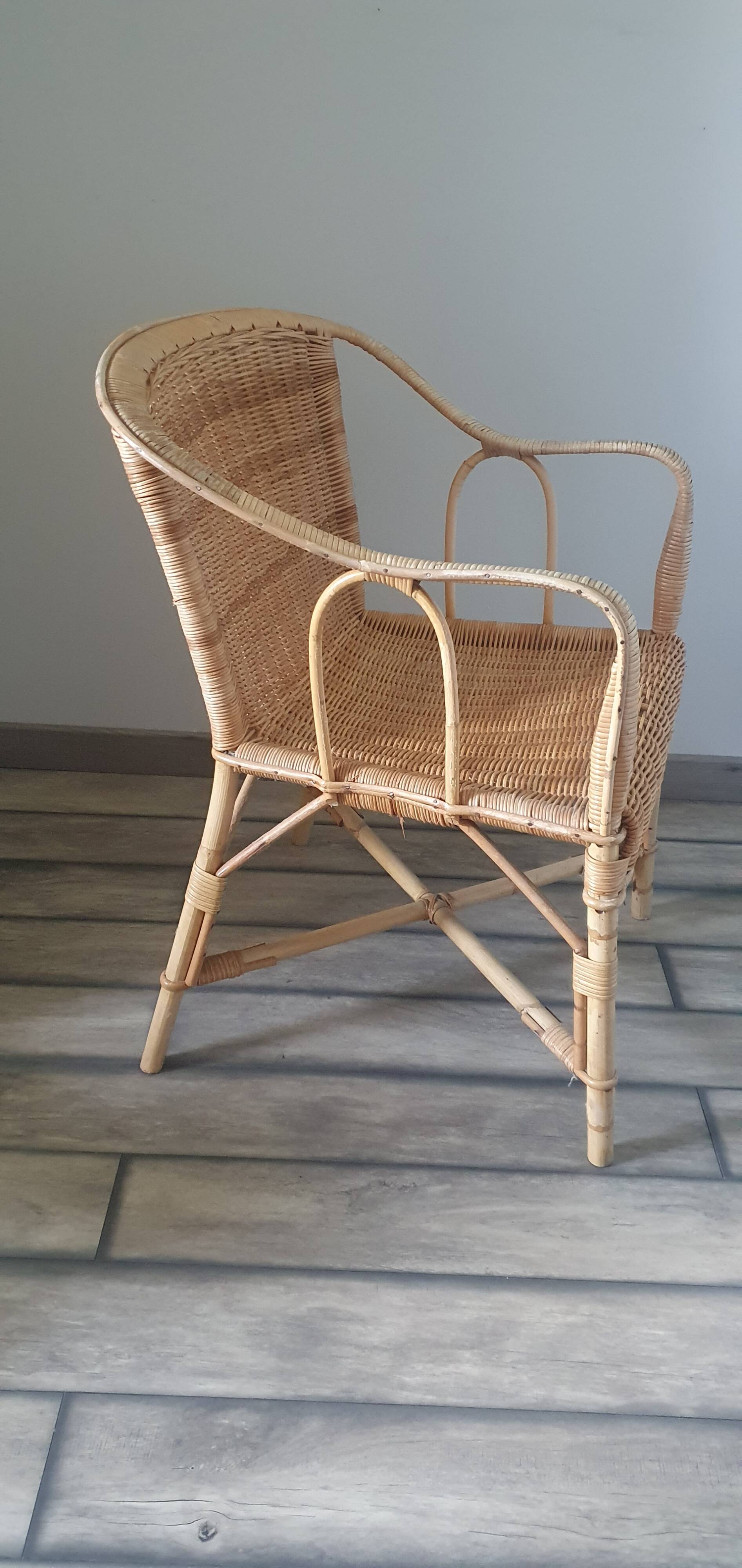 Rattan armchair