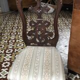 Chaise prie-dieu en palissandre ouvragé ancienne