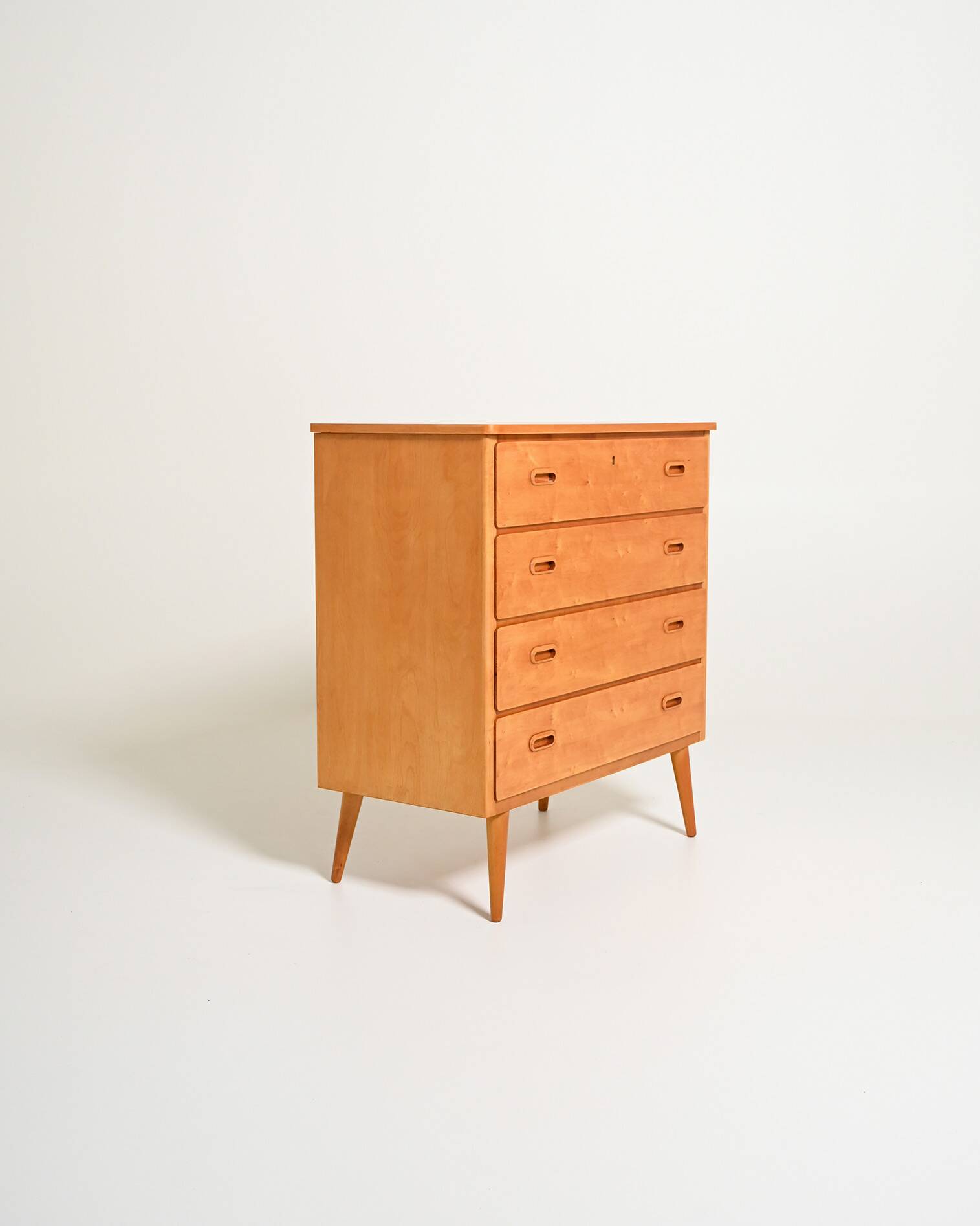 Scandinavian birch chest of drawers, 1950s–1960s