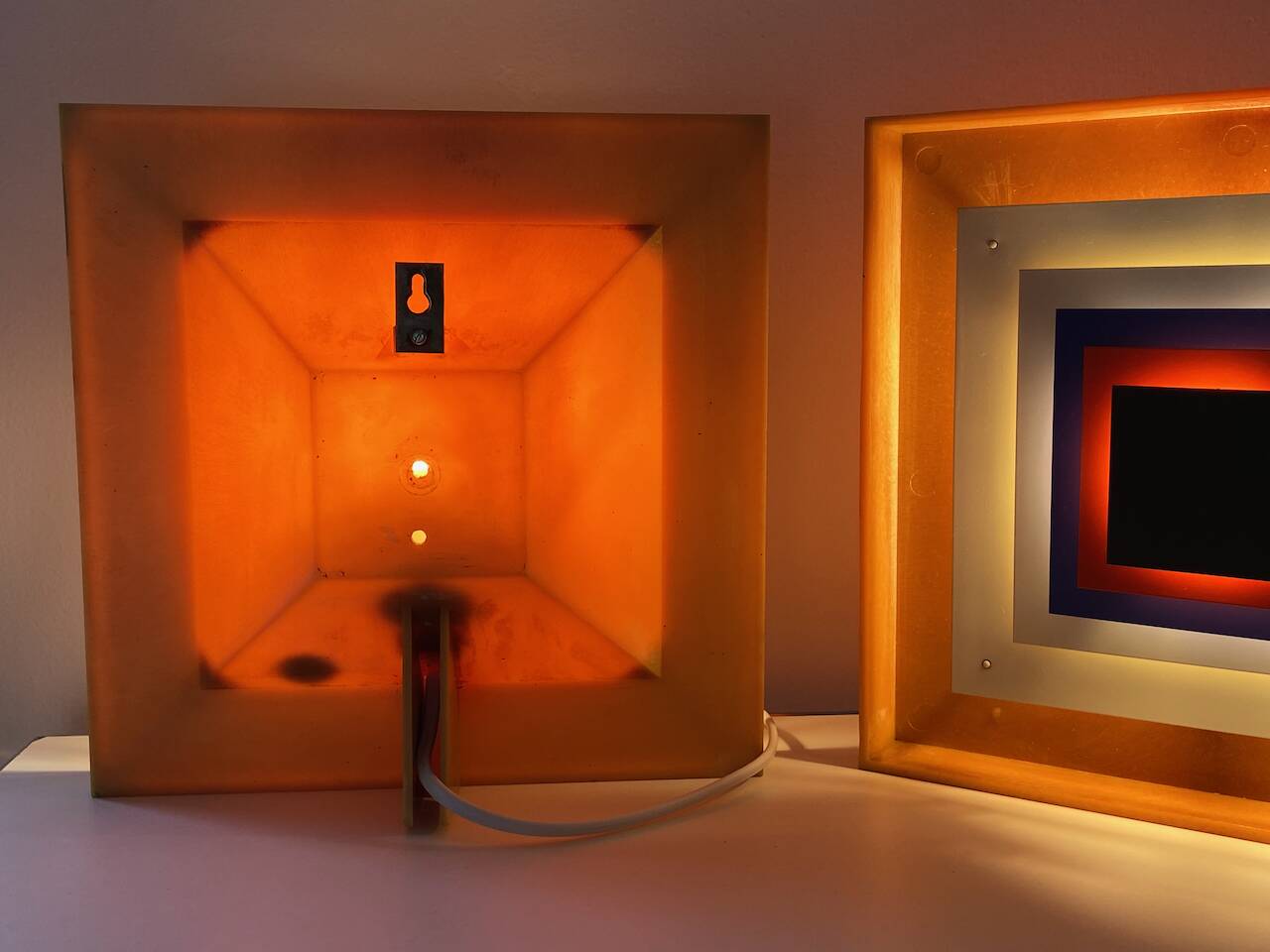 1 of 2 Bent Karlby Kvadrille wall table lamp for Lyfa, Denmark 1960s