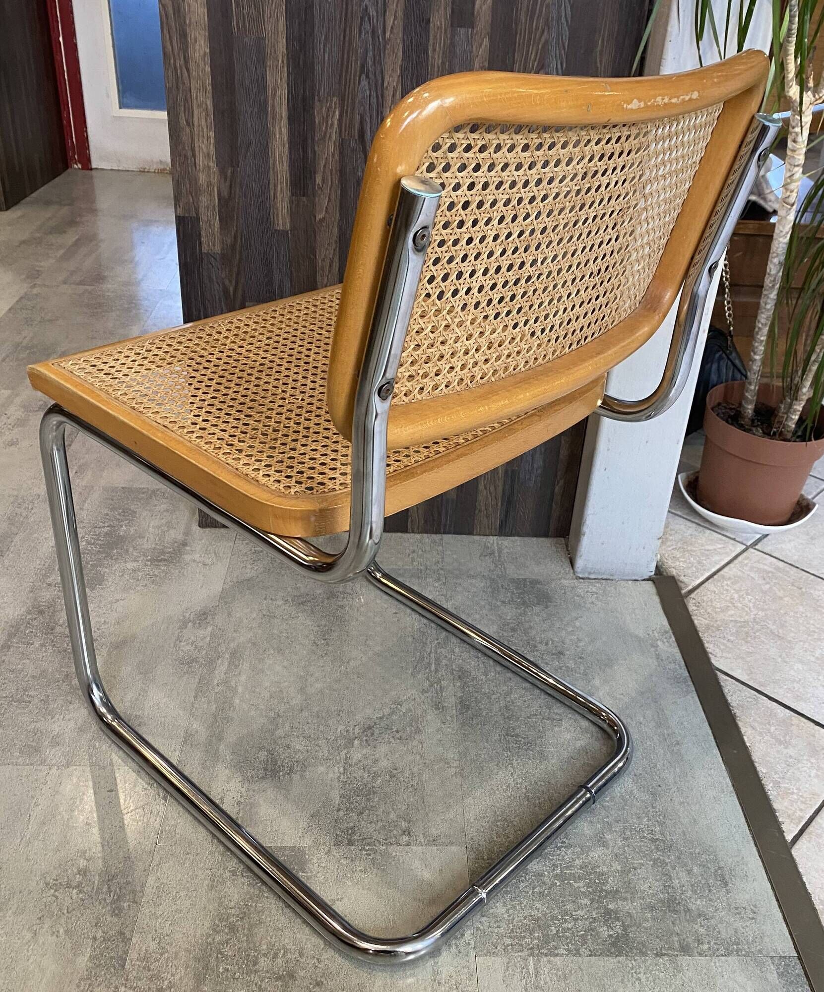 Chair without armrests Cesca B32 Marcel Breuer vintage 1980