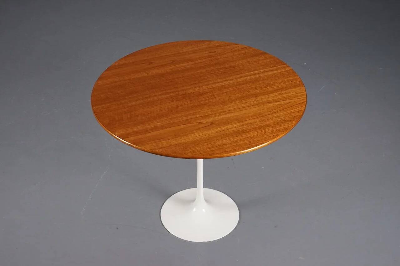 Large rosewood tulip side table by Eero Saarinen for Knoll International