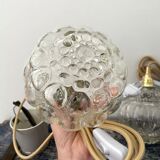 Set of two new electrified bubble globe lamps