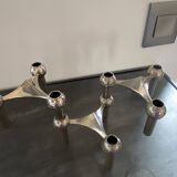 Set of 3 modular candlesticks nagel s22 vintage 1970