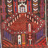 Vintage carpet turkmen belutch afghan 80x140 cm