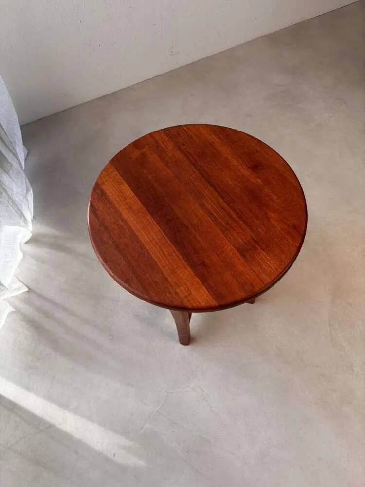 Danish solid teak side table from the 1960s.
