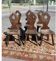 Lot of 6 distressed chairs, mountain countryside.