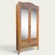 Armoire parisienne d’hôtel miroirs biseauté chêne brut 1920