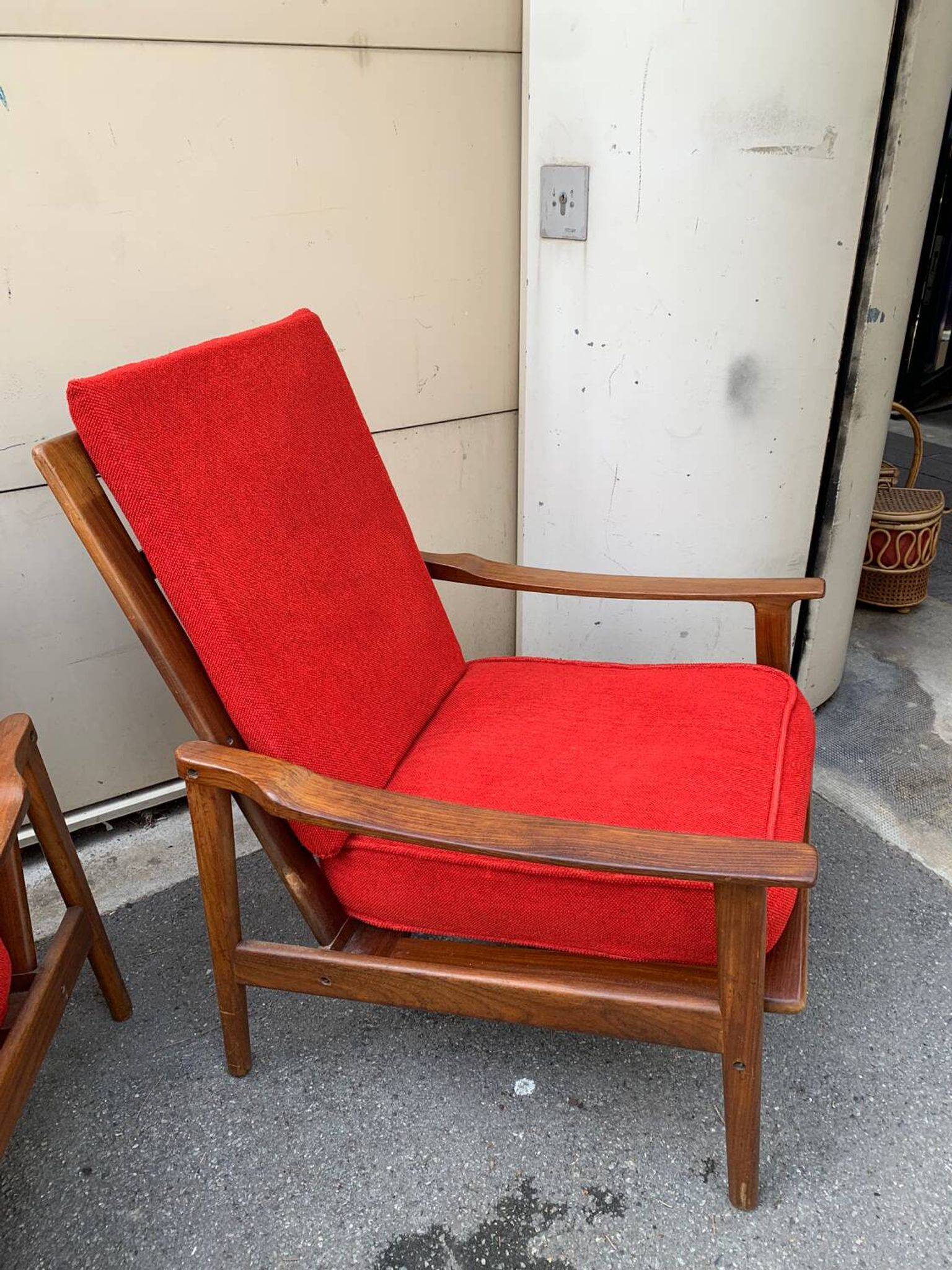 Paire de fauteuils en teck style scandinave, années 70