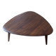 Organic Walnut Coffee Table - Mid-Century Modern Style