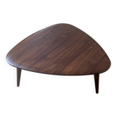 Organic Walnut Coffee Table - Mid-Century Modern Style