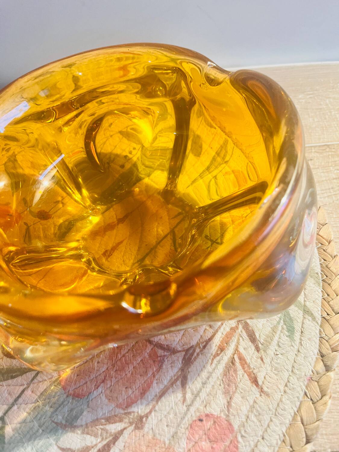 Murano ashtray year 60/70 orange