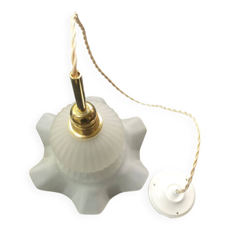 Large Art Deco pendant light from the 1950s, vintage.