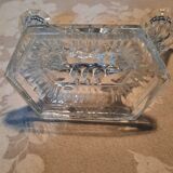 Paire de bougeoirs en verre