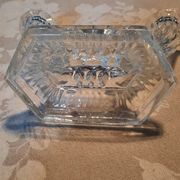 Pair of glass candle holders