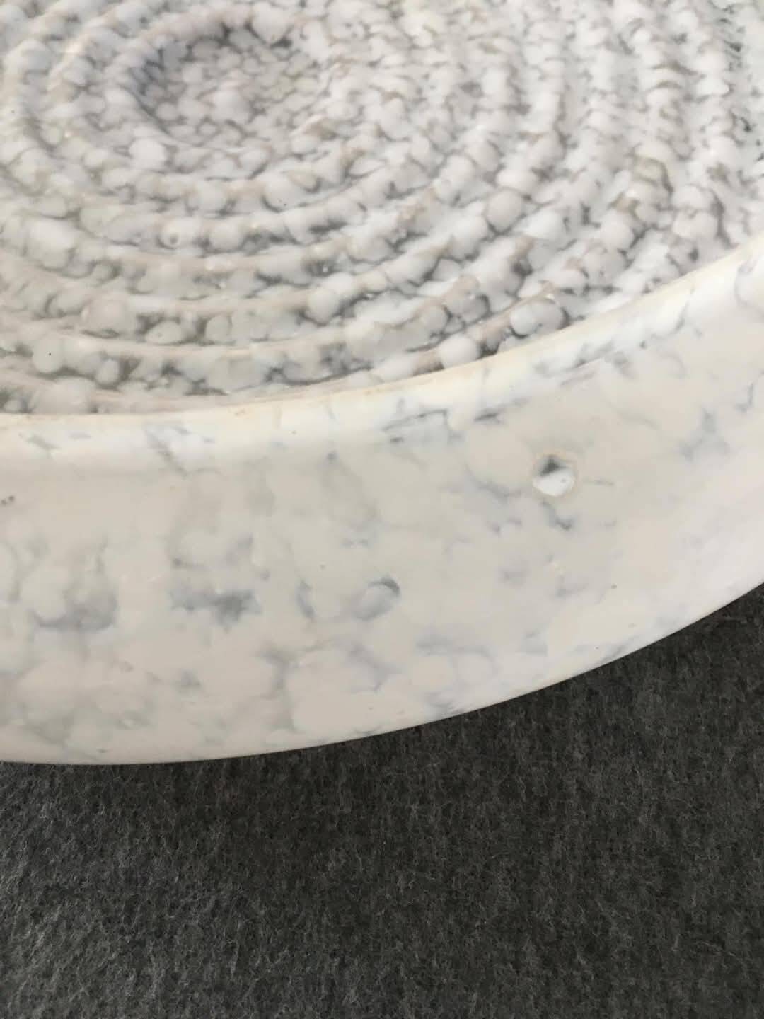 Large white Clichy art deco glass globe