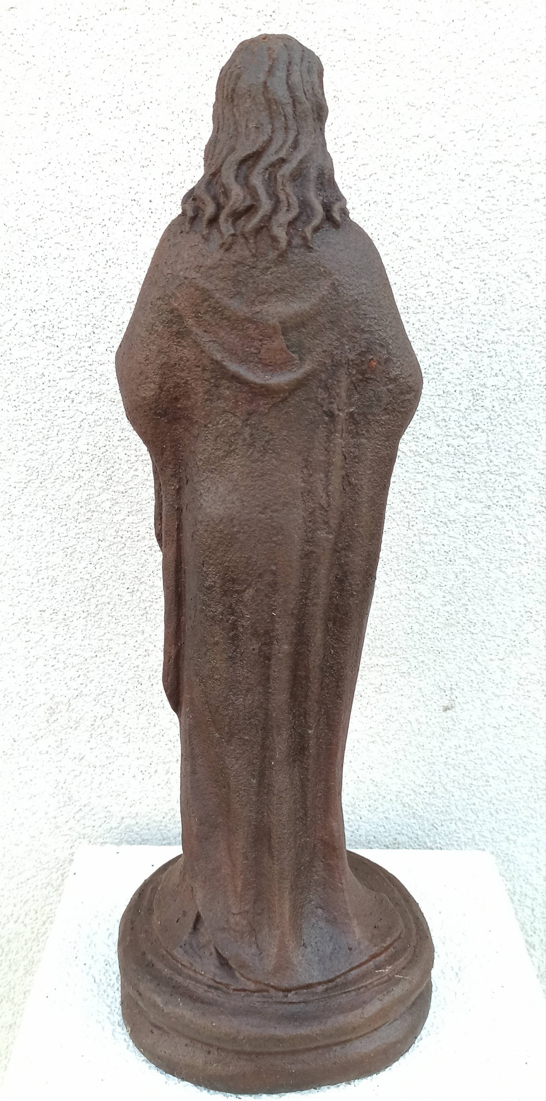 Cast iron Jesus statue