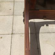 Solid walnut bed with very old walnut burl.