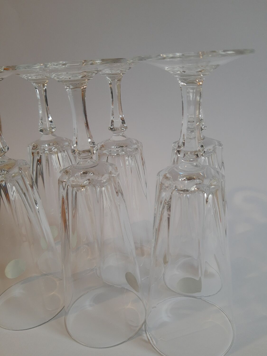 Set of 6 Cristal d'Arques 16cl Versailles vintage champagne flutes