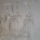 Set of 6 Cristal d'Arques 16cl Versailles vintage champagne flutes